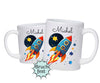 Kindertasse Tasse Rakete personalisiert mit Name Junge Kunststoff Lerntasse bruchsicher Namenstasse - CreativMade 