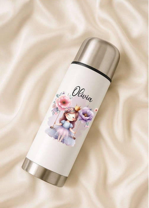 Personalisierte Thermoskanne Fee aus Edelstahl für Kinder mit Namen, für Schule &  Kindergarten - CreativMade 