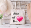 Personalisierte Tragetasche Lehrerin mit Herz Einkaufstasche Beutel Geschenkidee - CreativMade 