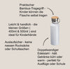 Personalisierte Thermosflasche Edelstahl – Trinkflasche mit Bambusdeckel, doppelwandig & auslaufsicher für Büro, Sport & Reisen - CreativMade