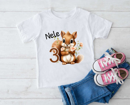 Kinder Geburtstagshirt personalisiert mit Namen Einhorn Mädchen erster Geburtstag Kinder T-Shirt Geburtstag - CreativMade
