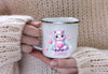 Kinder Tischset personalisiert mit Namen Lama Mädchen - abwischbar und rutschfest Platzdeckchen Platzset Tischunterlage - personalisierte Tasse Emaille & Keramik - CreativMade 