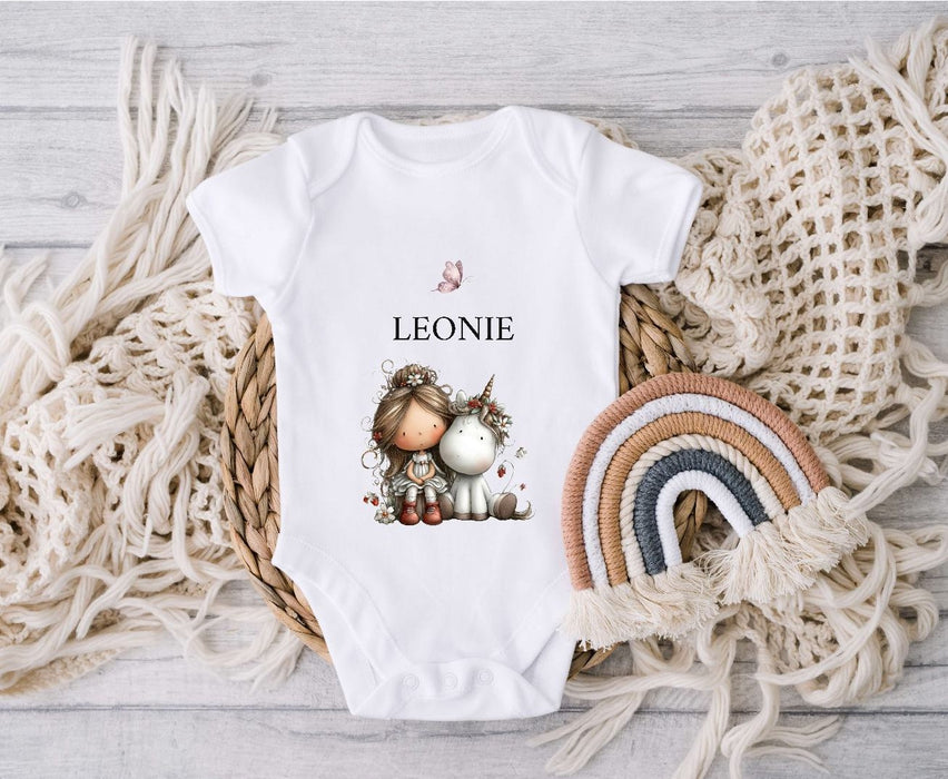 Bügelbild Kinder Einhorn Weihnachten Textilaufbügler DIY Projekt Applikation hochwertiger DTF Ausdruck XL - CreativMade 