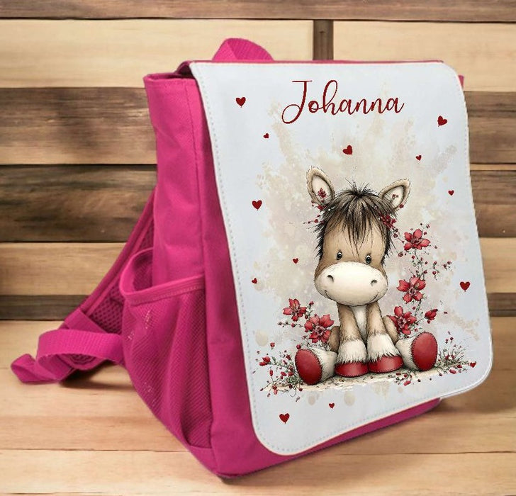 Kindergarten Set personalisiert Esel – Rucksack, Trinkflasche & Brotdose mit Namen Kitakind - CreativMade 
