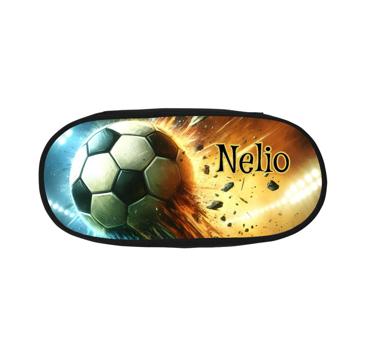 Personalisiertes Federmäppchen mit Namen Fußball Stifte-Etui Federtasche Federmappe für Erwachsene & Kinder - CreativMade