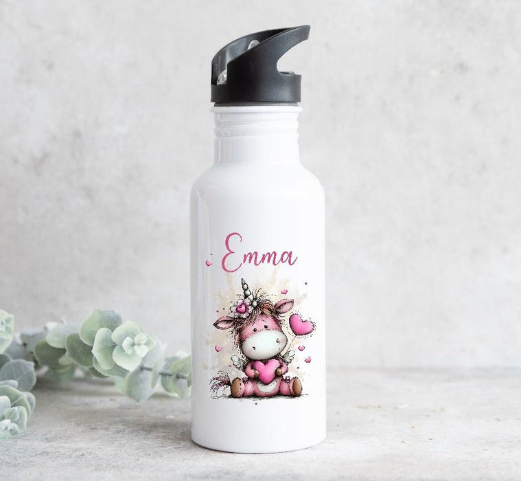 Kindergarten Set personalisiert Einhorn – Rucksack, Trinkflasche & Brotdose mit Namen Kitakind