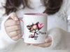Kindertasse personalisiert mit Namen Fuchs Mädchen Emaille Keramik Kunststoff Geschenk - CreativMade 