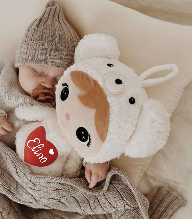 Personalisierbarer Eisbär – 50 cm Kuscheltier Plüschtier mit Namen Geschenk für Babys & Kinde - CreativMade 