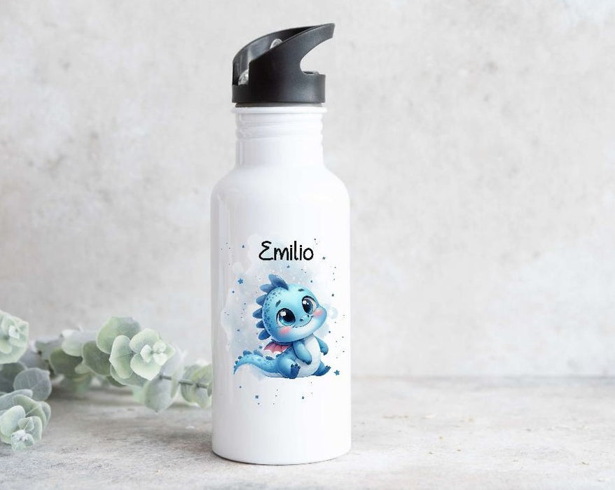 Kindergarten Set personalisiert Drache – Rucksack, Trinkflasche & Brotdose mit Namen Kitakind - CreativMade 