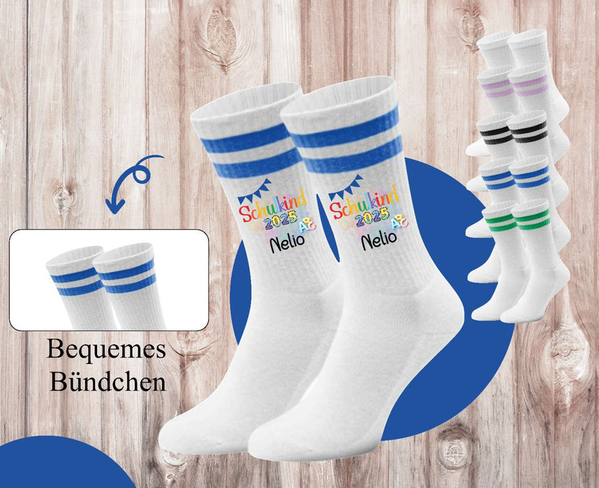 Kindersocken Einschulung – 100 % Baumwolle Größe 27–36 Unisex - CreativMade