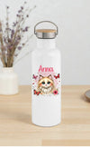 Personalisierte Kinder Trinkflasche mit Namen Katze – Edelstahl Thermosflasche auslaufsicher für Kindergarten & Schule - CreativMade