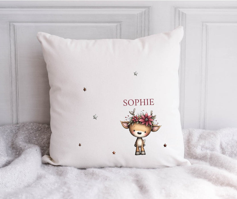 Bügelbild Kinder Reh Weihnachten Textilaufbügler DIY Projekt Applikation hochwertiger DTF Ausdruck XL - CreativMade 