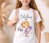 Einschulungsshirt mit Namen personalisiert Zuckertüte Mädchen T-Shirt Einschulung - CreativMade