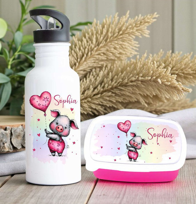 Kindergarten Set personalisiert Scheein – Rucksack, Trinkflasche & Brotdose mit Namen Kitakind