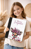 Personalisierte Zeugnismappe mit Namen Reh – Mappe für Schulzeugnisse A4 | Geschenk zur Einschulung Mädchen - CreativMade