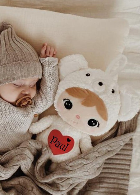 Personalisierbarer Eisbär – 50 cm Kuscheltier Plüschtier mit Namen Geschenk für Babys & Kinde - CreativMade 