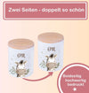 Kinder Spardose mit Name Löwe – Personalisierte Spardose für Kinder Keramik mit Bambusdeckel für Jungen oder Mädchen Waldtiere Safari Tiere Zootiere - CreativMade