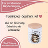 Kinder Spardose mit Name Fußball Eule grün  – Personalisierte Spardose für Kinder Keramik mit Bambusdeckel für Jungen | CreativMade .