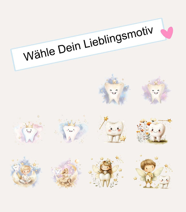 Zahnfeekissen personalisiert für Kinder – mit Namen - Jungen - CreativMade