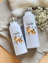 Personalisierte Kinder Trinkflasche mit Namen Pferd – Edelstahl Thermosflasche auslaufsicher für Kindergarten & Schule - CreativMade