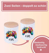 Kinder Spardose mit Name Controller – Personalisierte Spardose für Kinder Keramik mit Bambusdeckel für Jungen | CreativMade .
