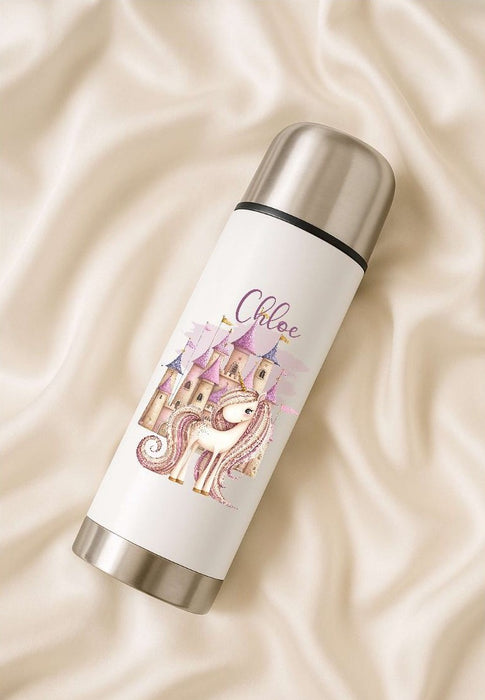 Thermoskanne personalisiert mit Namen Einhorn Edelstahl Isolierflasche Thermoflasche Geschenkidee - CreativMade
