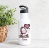 Personalisiertes Kinder Trinkflaschen- & Tassen-Set mit Namen Einhorn – Edelstahl Trinkflasche 500 ml für Schule & Kindergarten - CreativMade