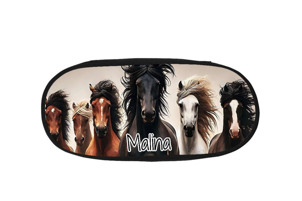 Federmäppchen Kinder mit Namen Pferd – personalisiertes Stifteetui/Stiftebox Schule Geschenk Einschulung - CreativMade