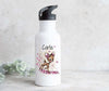Brotdose & Trinkflasche personalisiert - Reh - Kinder Set mit Namen Edelstahl Trinkflasche - CreativMade 