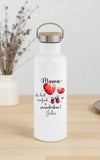 Personalisierte Thermosflasche aus Edelstahl – das perfekte Geschenk für Mama & Oma. Auslaufsicher, doppelwandig & mit Namen bedruckt. - CreativMade