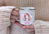 Kinder Tischset personalisiert mit Namen Einhorn - abwischbar und rutschfest Platzdeckchen Platzset Tischunterlage - personalisierte Tasse Emaille & Keramik - CreativMade 