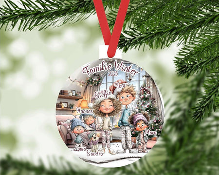 Personalisierter Christbaumschmuck mit Namen – Geschenk für Familie & Freundin Ornament Weihnachten - CreativMade