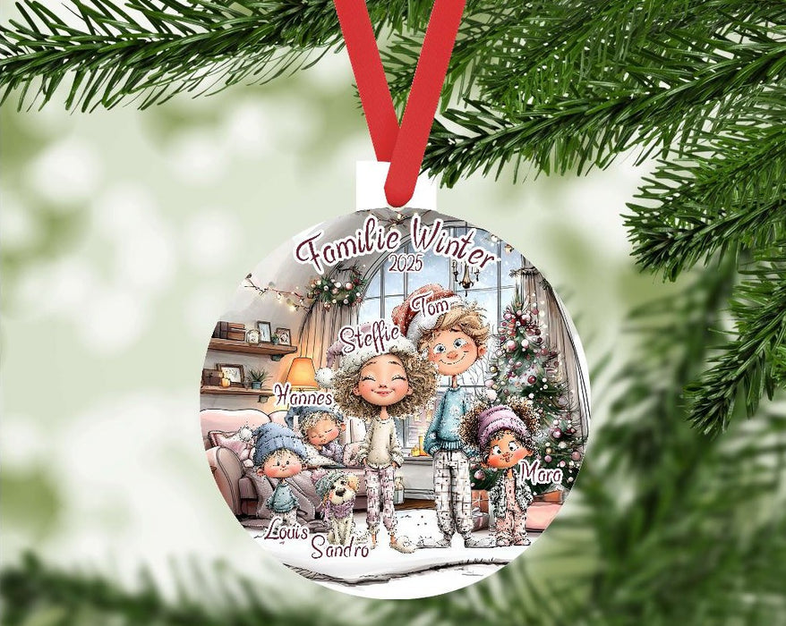 Personalisierter Christbaumschmuck mit Namen – Geschenk für Familie & Freunde Ornament Weihnachten - CreativMade