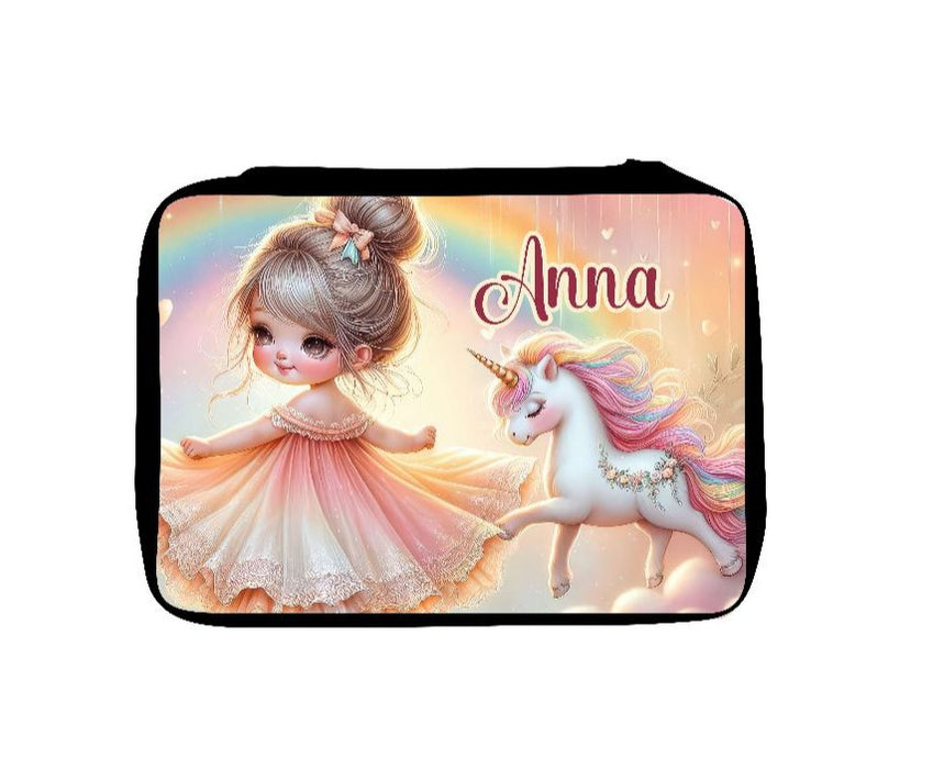 Personalisiertes Federmäppchen mit Name Fee Einhorn Mädchen Geschenk Einschulung Federmappe Federpenal - CreativMade
