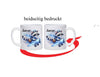 Kinder Tischset personalisiert mit Namen Waschbär Flugzeug - abwischbar und rutschfest Platzdeckchen Platzset Tischunterlage - personalisierte Tasse Emaille & Keramik - CreativMade 