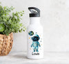 Personalisiertes Kinder Trinkflaschen- & Tassen-Set mit Namen Astronaut – Edelstahl Trinkflasche 500 ml für Schule & Kindergarten - CreativMade