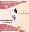 Personalisierte Trinkflasche Kinder Mädchen -  Edelstahl Trinkflasche mit Name - Strohhalm Geschenk Einschulung Geburtstag - CreativMade 