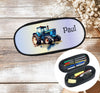Federmäppchen Kinder mit Namen Traktor – personalisiertes Stifteetui/Stiftebox Schule Geschenk Einschulung - CreativMade