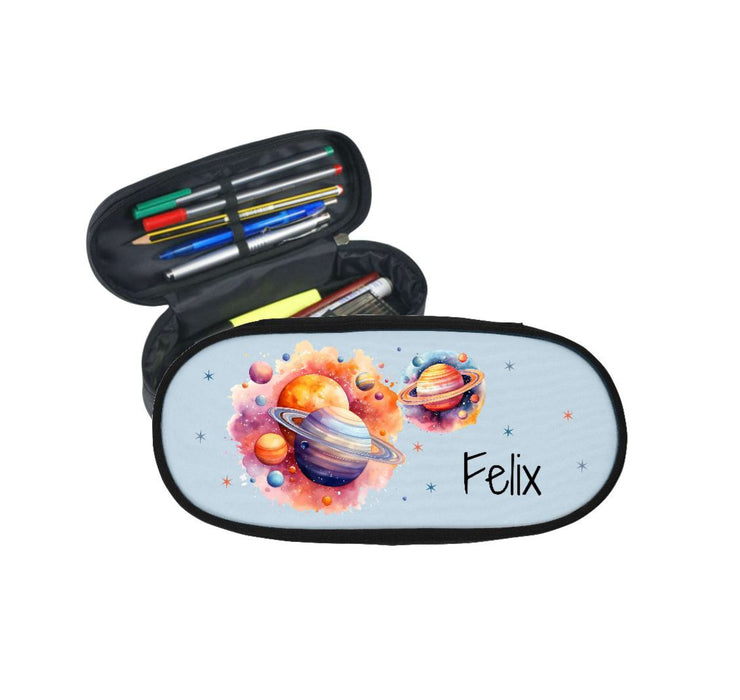 Federmäppchen Kinder mit Namen Planeten – personalisiertes Stifteetui/Stiftebox Schule Geschenk Einschulung - CreativMade