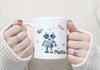 Kinder Tischset personalisiert mit Namen Roboter - abwischbar und rutschfest Platzdeckchen Platzset Tischunterlage - personalisierte Tasse Emaille & Keramik - CreativMade 