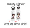 Personalisierte Trinkflasche Kinder Mädchen -  Edelstahl Trinkflasche mit Name - Strohhalm Geschenk Einschulung Geburtstag - CreativMade 