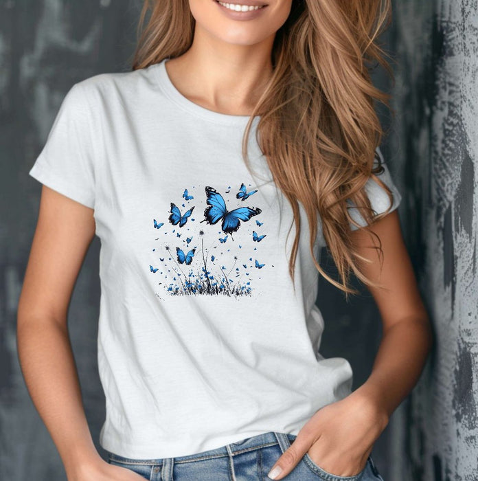 Bügelbild Schmetterling Erwachsene Aufbügelmotiv Textilaufbügler für Kleidung & Stoffe DIY Transferbild & Geschenkidee Damen - CreativMade