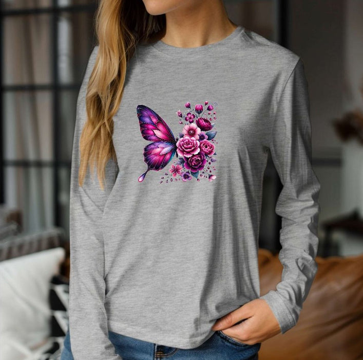 Bügelbild Schmetterling Erwachsene Aufbügelmotiv Textilaufbügler für Kleidung & Stoffe DIY Transferbild & Geschenkidee Damen - CreativMade