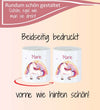 Personalisierte Kinderspardose mit Namen Einhorn Regenbogen - Keramik Spardose zur Einschulung, Geburt oder Taufe - CreativMade