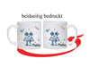 Kinder Tischset personalisiert mit Namen Roboter - abwischbar und rutschfest Platzdeckchen Platzset Tischunterlage - personalisierte Tasse Emaille & Keramik - CreativMade 