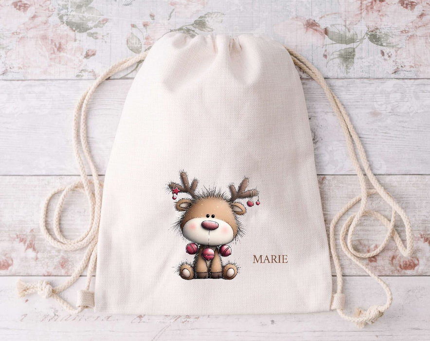 Bügelbild Kinder Rentier Weihnachten Textilaufbügler DIY Projekt Applikation hochwertiger DTF Ausdruck XL - CreativMade 