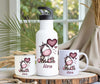 Personalisiertes Kinder Trinkflaschen- & Tassen-Set mit Namen Einhorn – Edelstahl Trinkflasche 500 ml für Schule & Kindergarten - CreativMade