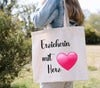 Personalisierte Tragetasche Erzieherin mit Herz Einkaufstasche Beutel Geschenkidee - CreativMade 