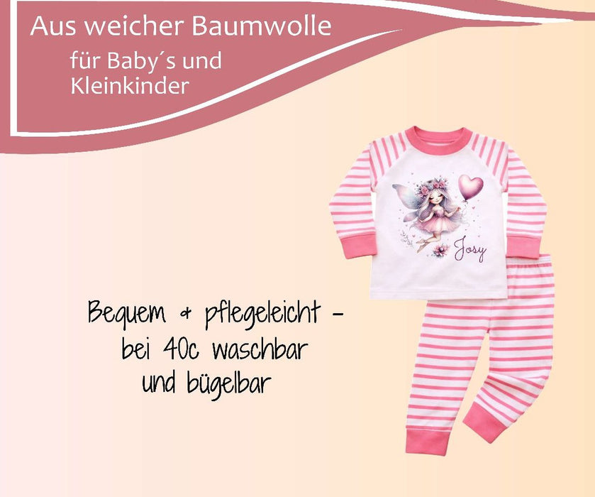 Kinder Schlafanzug mit Namen Ballerina – Personalisierter Pyjama für Babys Mädchen - CreativMade