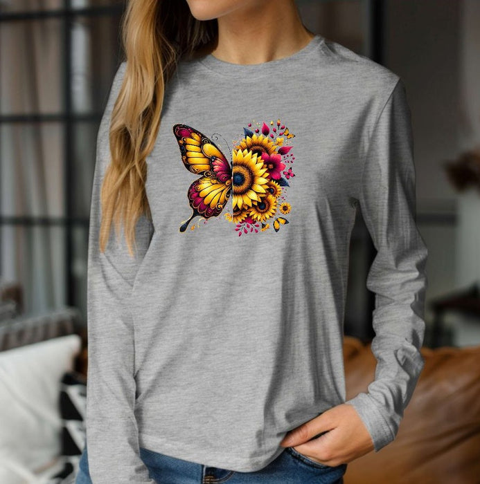 Bügelbild Schmetterling Erwachsene Aufbügelmotiv Textilaufbügler für Kleidung & Stoffe DIY Transferbild & Geschenkidee Damen - CreativMade